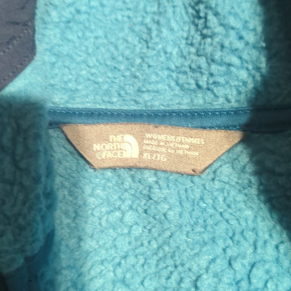 The North Face Women's Tops The North Face Tech Sherpa Xs Hoodie Turquoise Sz XL - Picture 3 of 7